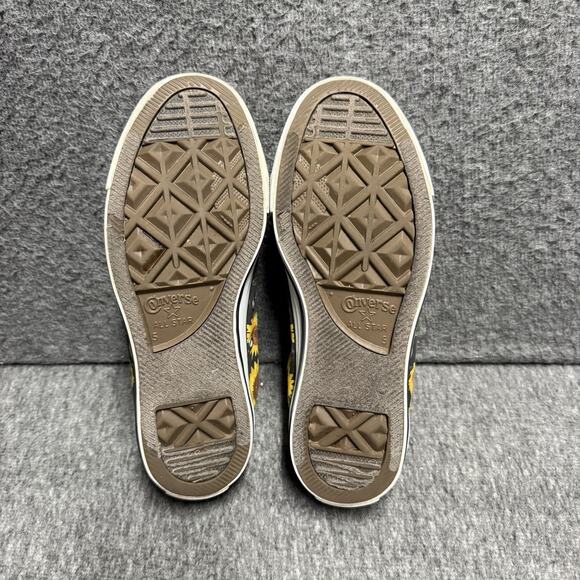 Converse Chuck Taylor Shoes Womens 7 Mens 5 Black Sunflower All Star - Picture 7 of 8